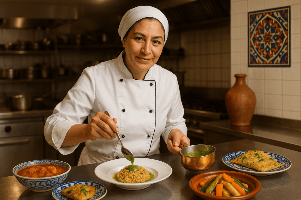 Pascale Hébel note : "Elle parvient à moderniser la cuisine algérienne sans jamais la dénaturer - un équilibre rare