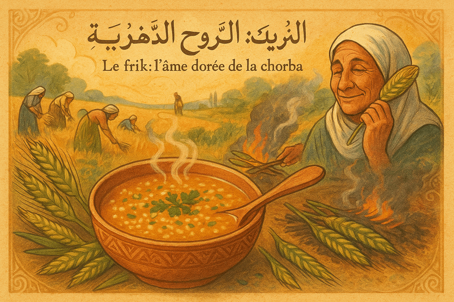 Le frik algérien : l’âme dorée de la chorba traditionnelle